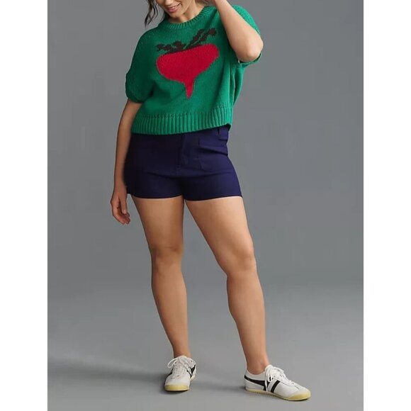 Maeve Short-Sleeve Reddish Print Graphic Sweater 2X - Picture 4 of 5